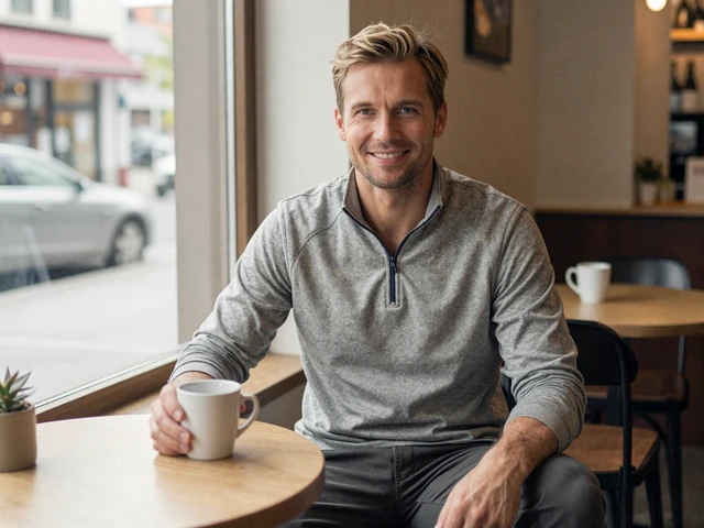James, 49, a Minneapolis Feelflame member at a neighborhood coffee shop after finding companionship through real couples mature dating