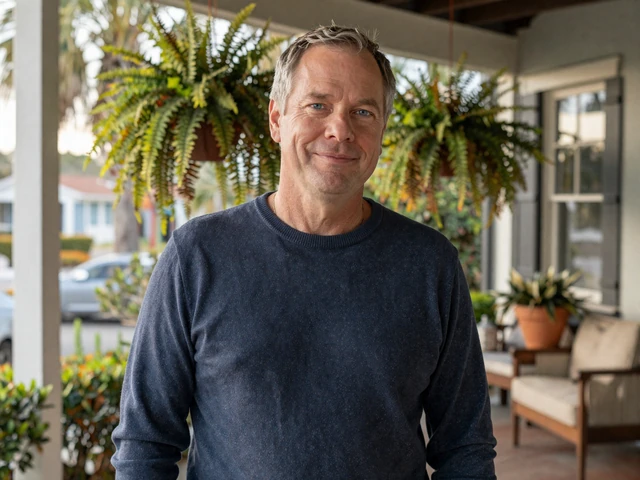 William, 56, a Charleston South Carolina widower on his porch after finding Patricia through a trusted dating site for men over 45
